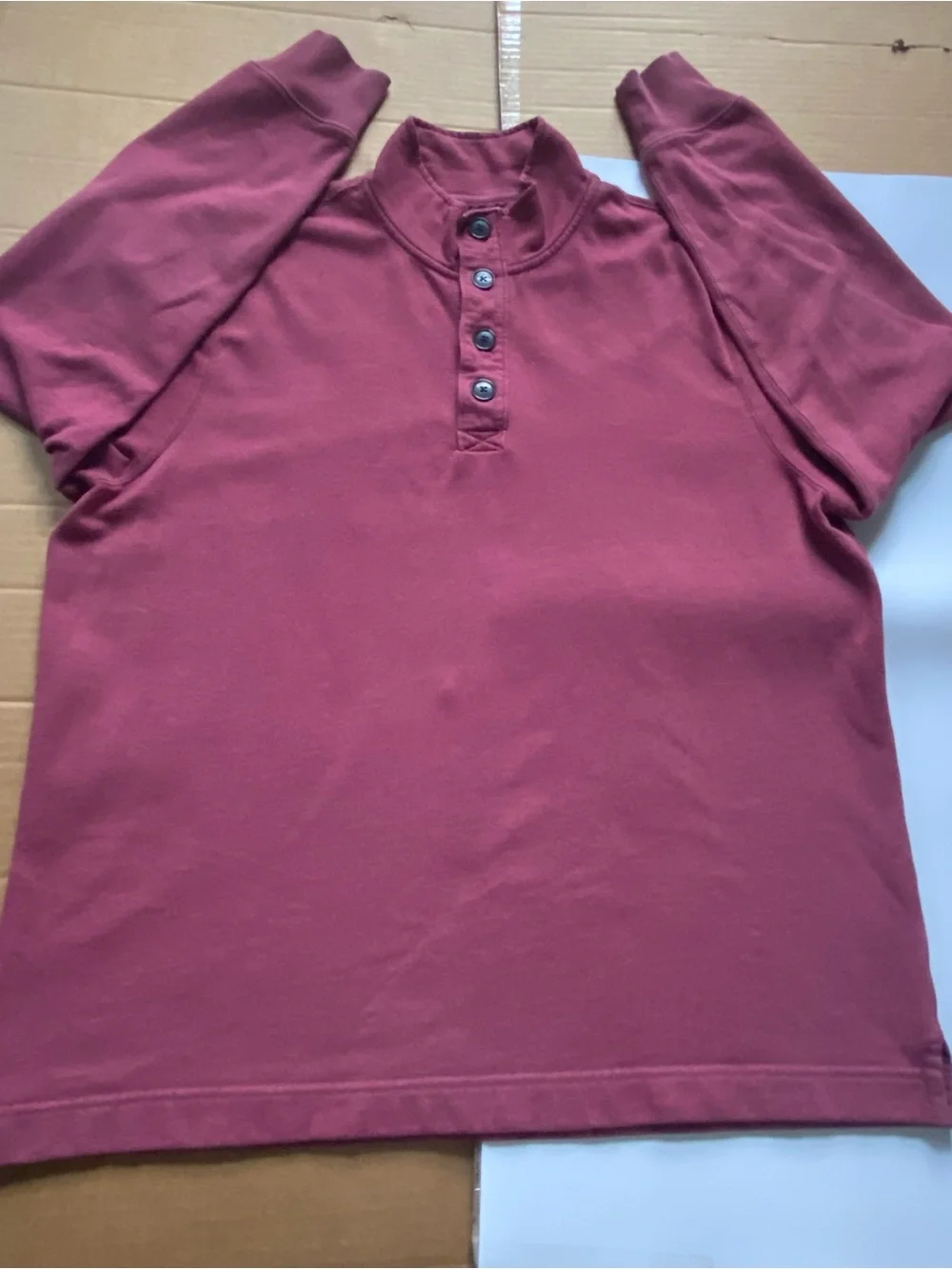 J. Crew Men's Long-Sleeve Henley in Dusty Rose